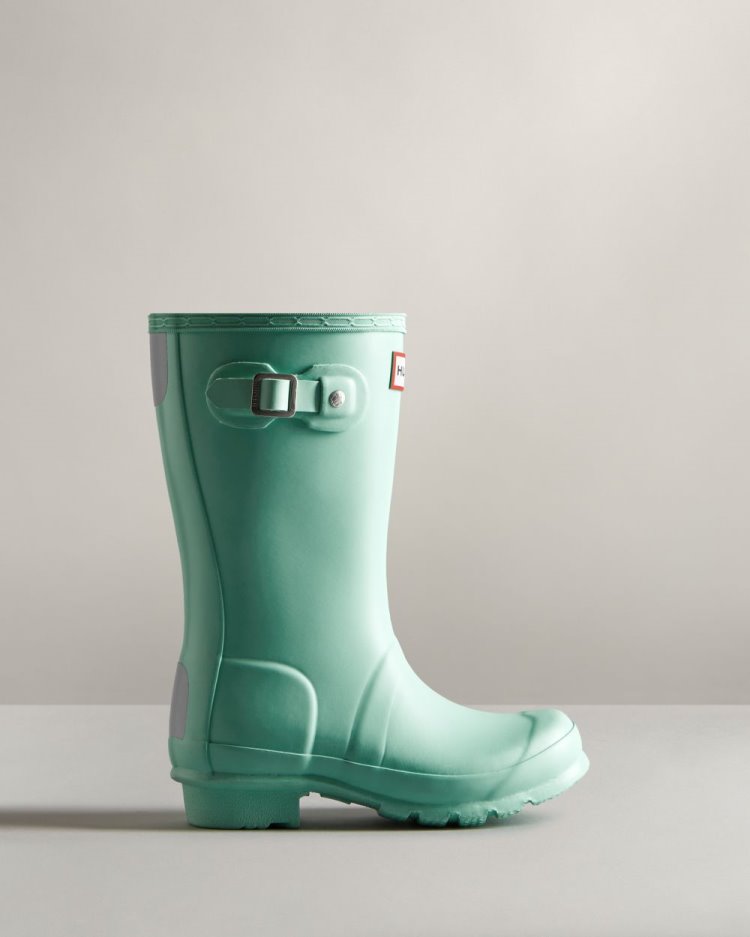 Hunter Original Rain Boot Kurze Regenstiefel Kinder Mintfarben Deutschland | SSK5NMN