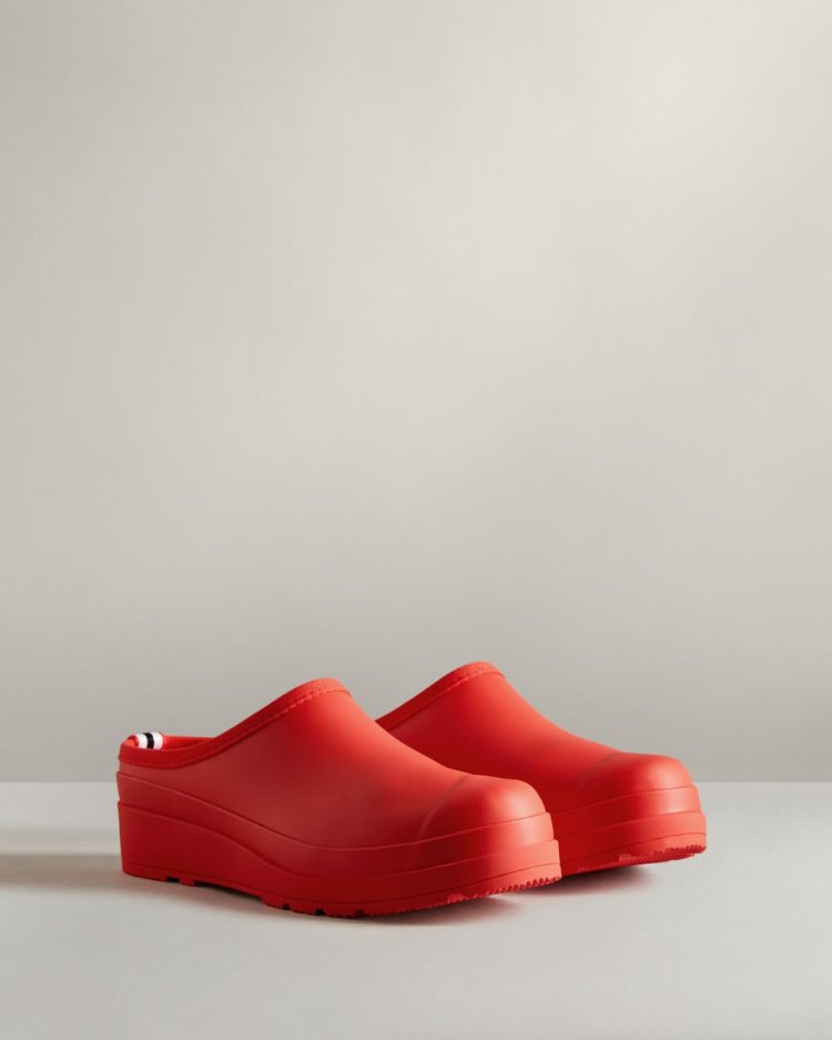 Hunter Play Clogs Clogs Damen Rot Deutschland | YHGNEMF