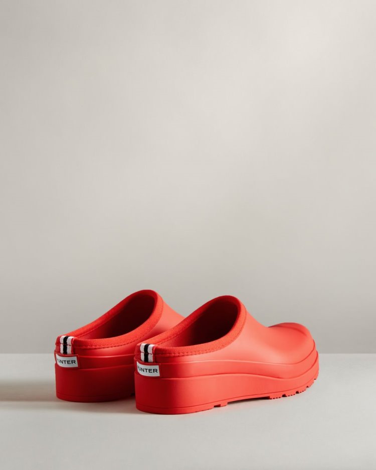 Hunter Play Clogs Clogs Damen Rot Deutschland | YHGNEMF