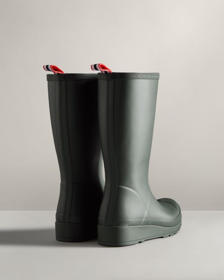 Hunter Play Hohe Rain Boot Play-Stiefel Damen Grün Deutschland | EKX1SBJ