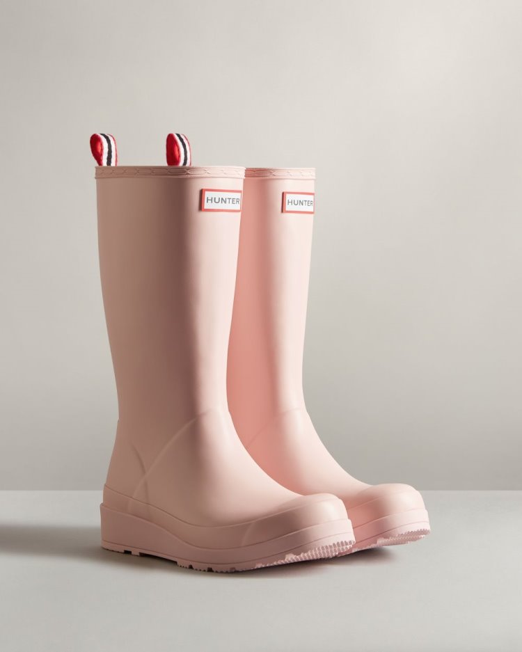 Hunter Play Hohe Rain Boot Play-Stiefel Damen Rosa Deutschland | LN40CYG