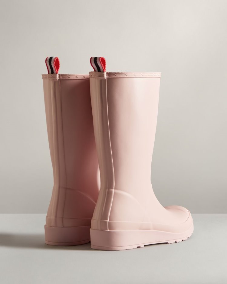 Hunter Play Hohe Rain Boot Play-Stiefel Damen Rosa Deutschland | LN40CYG