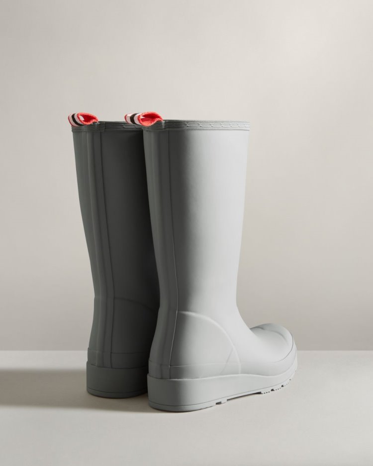 Hunter Play Insulated Hohe Rain Boot Play-Stiefel Damen Grau Deutschland | LDXCBJT