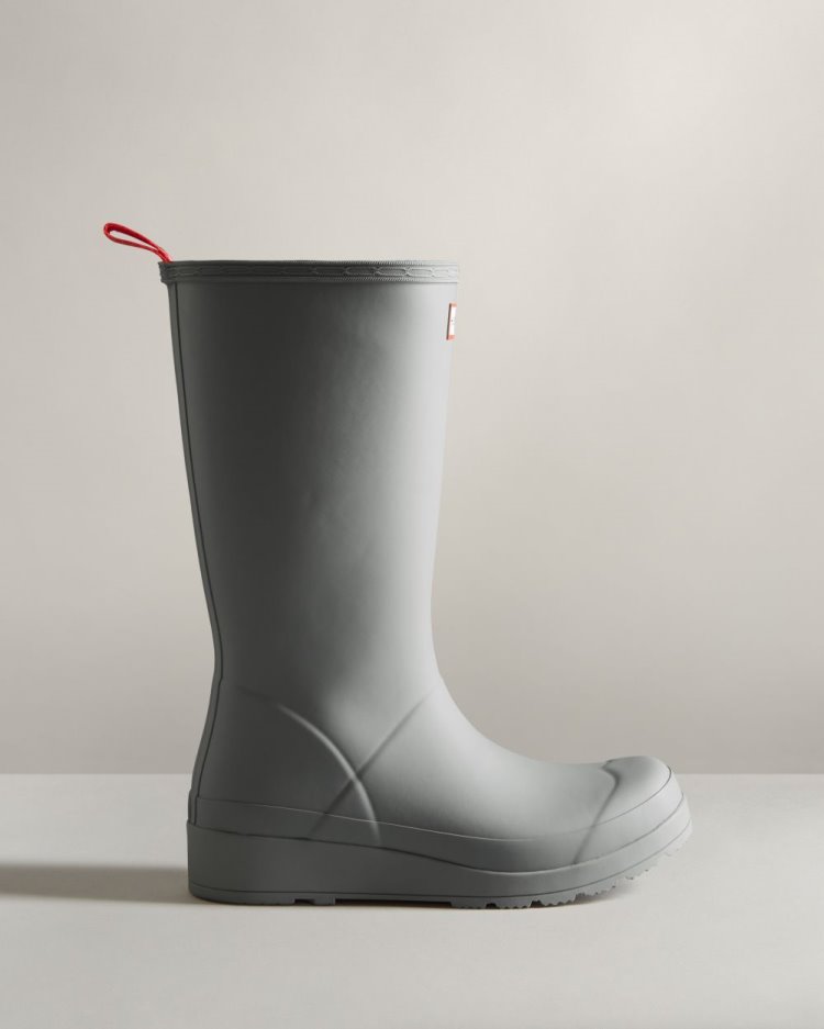 Hunter Play Insulated Hohe Rain Boot Play-Stiefel Damen Grau Deutschland | LDXCBJT