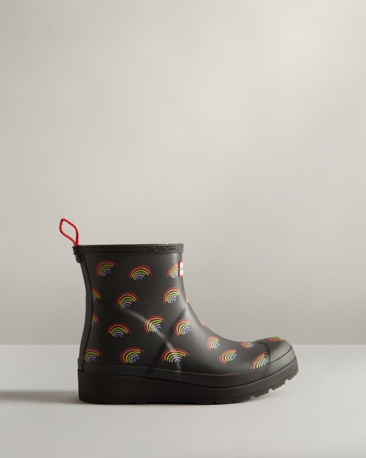 Hunter Play Kurzes Mini Rainbow Rain Boot Kurze Regenstiefel Damen Mehrfarbig Deutschland | M8L1XMW