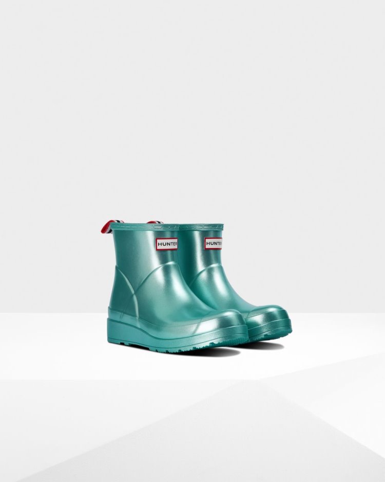 Hunter Play Kurzes Nebula Rain Boot Kurze Regenstiefel Damen Blau Deutschland | 2ED8IZM