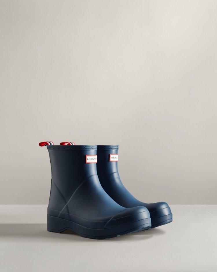 Hunter Play Kurzes Rain Boot Play-Stiefel Herren Navy Deutschland | XSQB0RX