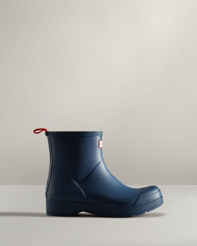 Hunter Play Kurzes Rain Boot Play-Stiefel Herren Navy Deutschland | XSQB0RX