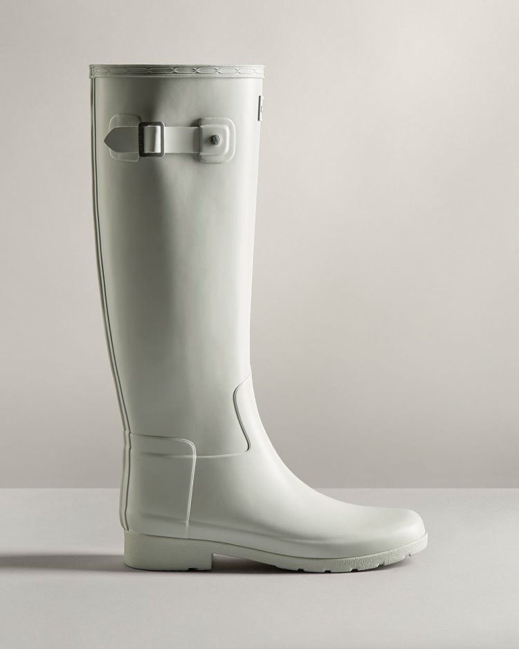 Hunter Refined Slim Fit Hohe Rain Boot Hohe Regenstiefel Damen Grau Deutschland | RLXIJ24