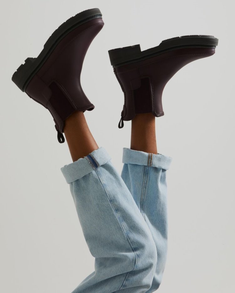 Hunter Refined Stitch Detail Chelsea Boot Chelsea Stiefel Damen Braun Deutschland | SRT7VC6