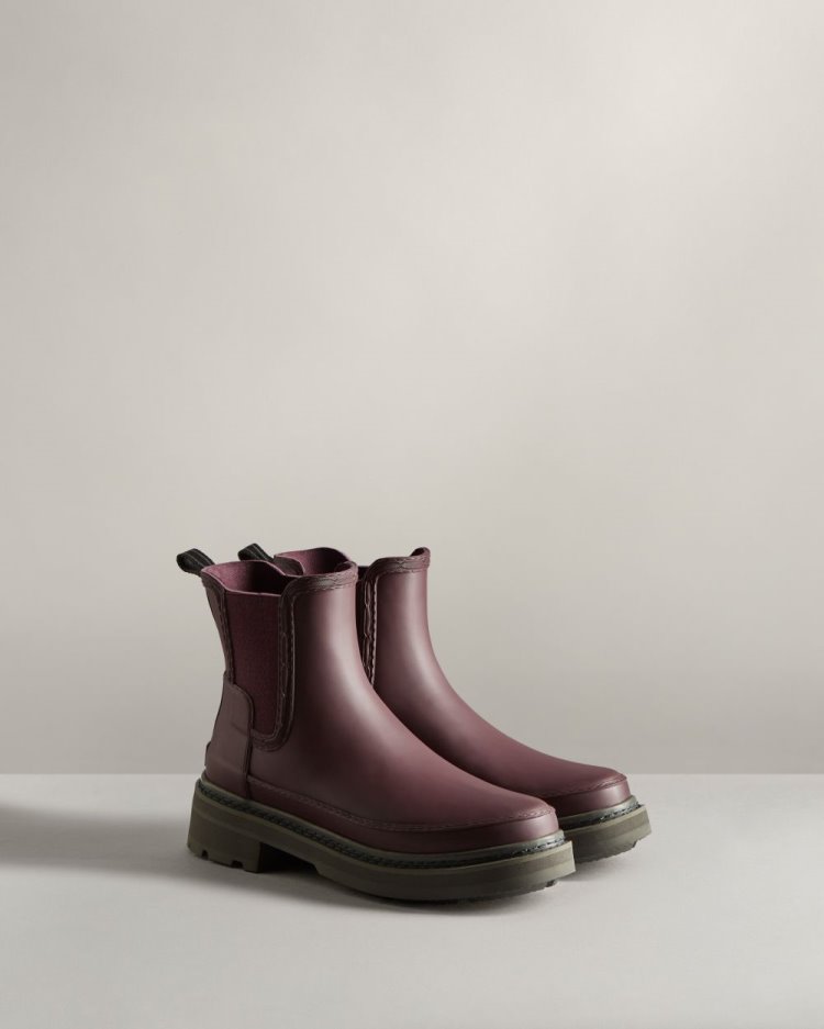 Hunter Refined Stitch Detail Chelsea Boot Chelsea Stiefel Damen Braun Deutschland | SRT7VC6